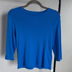100% Pima Cotton Blue Women's Top- made in Peru